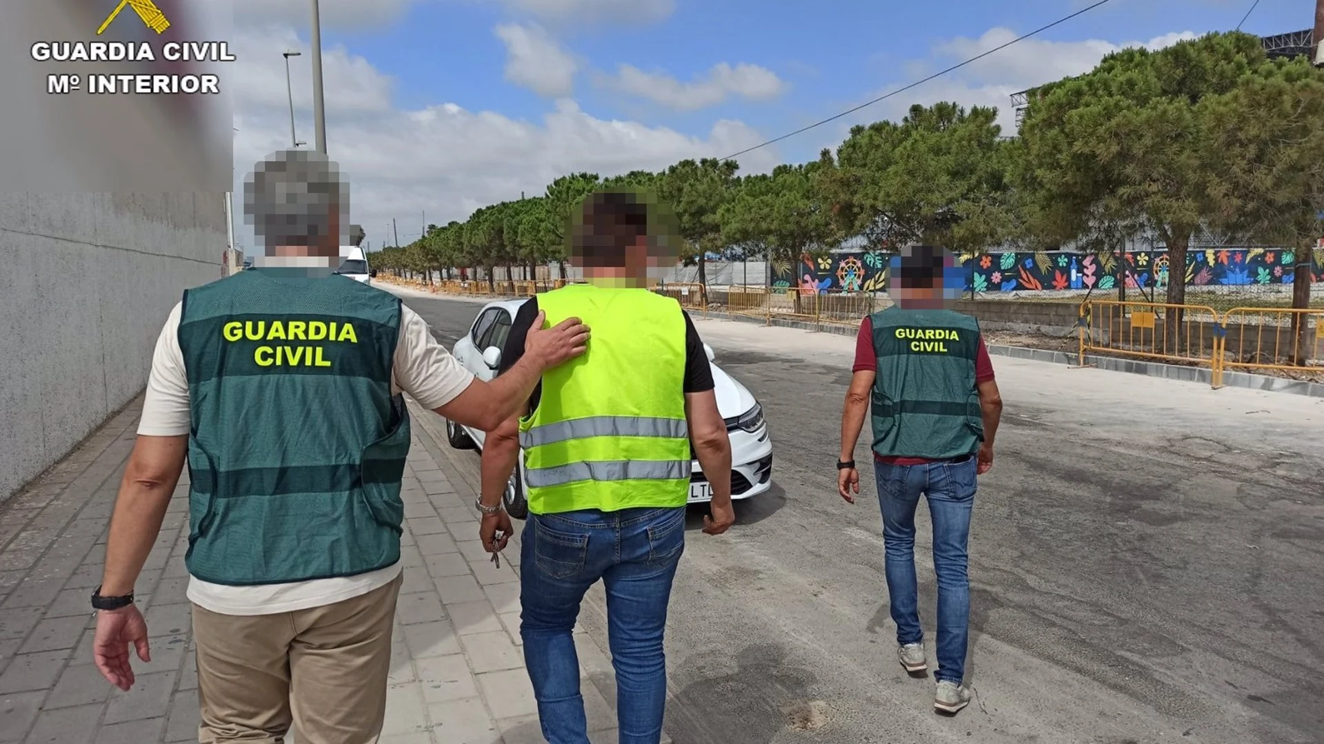 Imagen del camionero detenido por la Guardia Civil