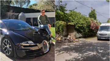 El Bugatti Veyron de Cristiano Ronaldo acaba destrozado en un accidente en Mallorca