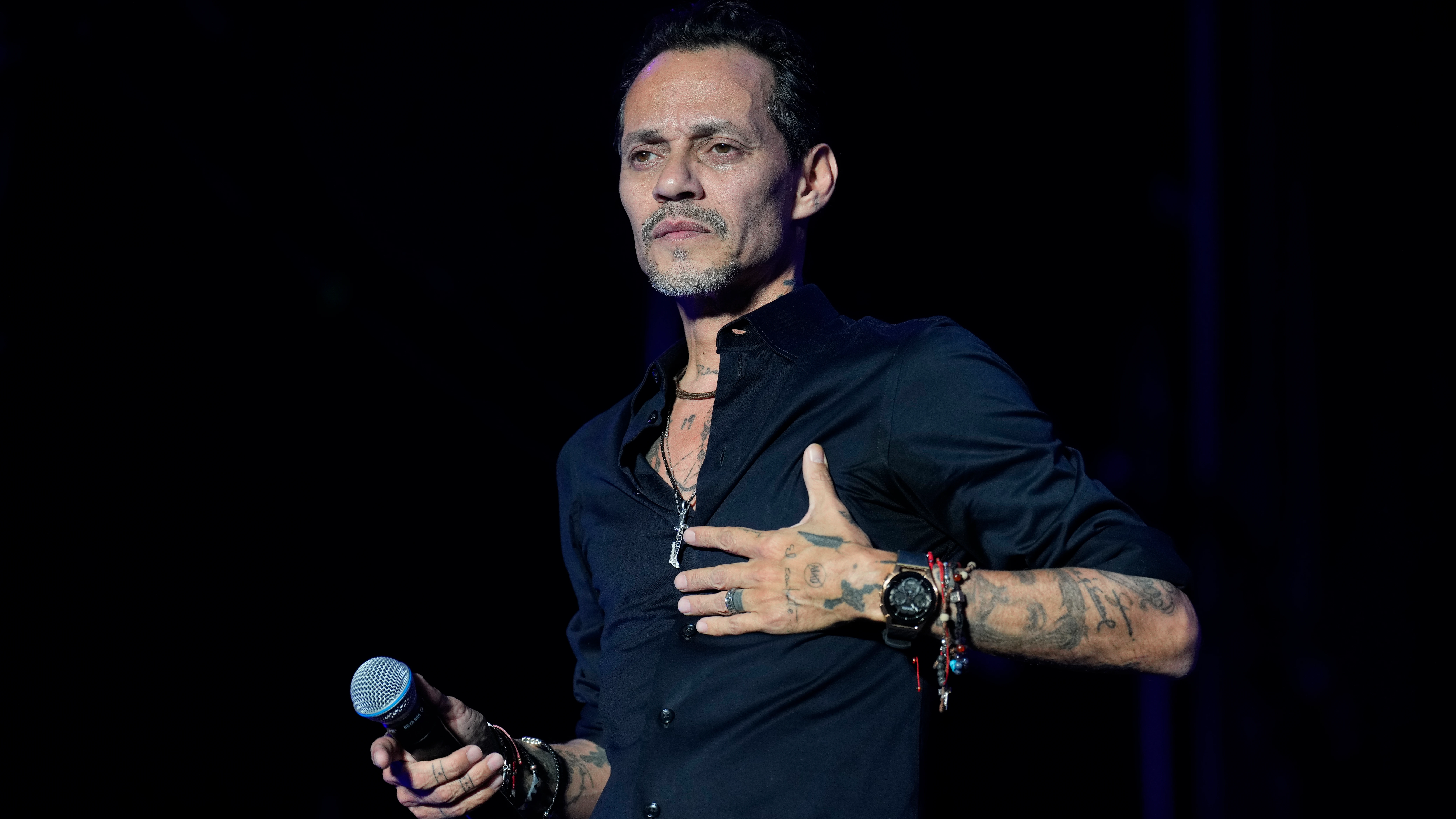 Marc Anthony, durante su concierto en Madrid