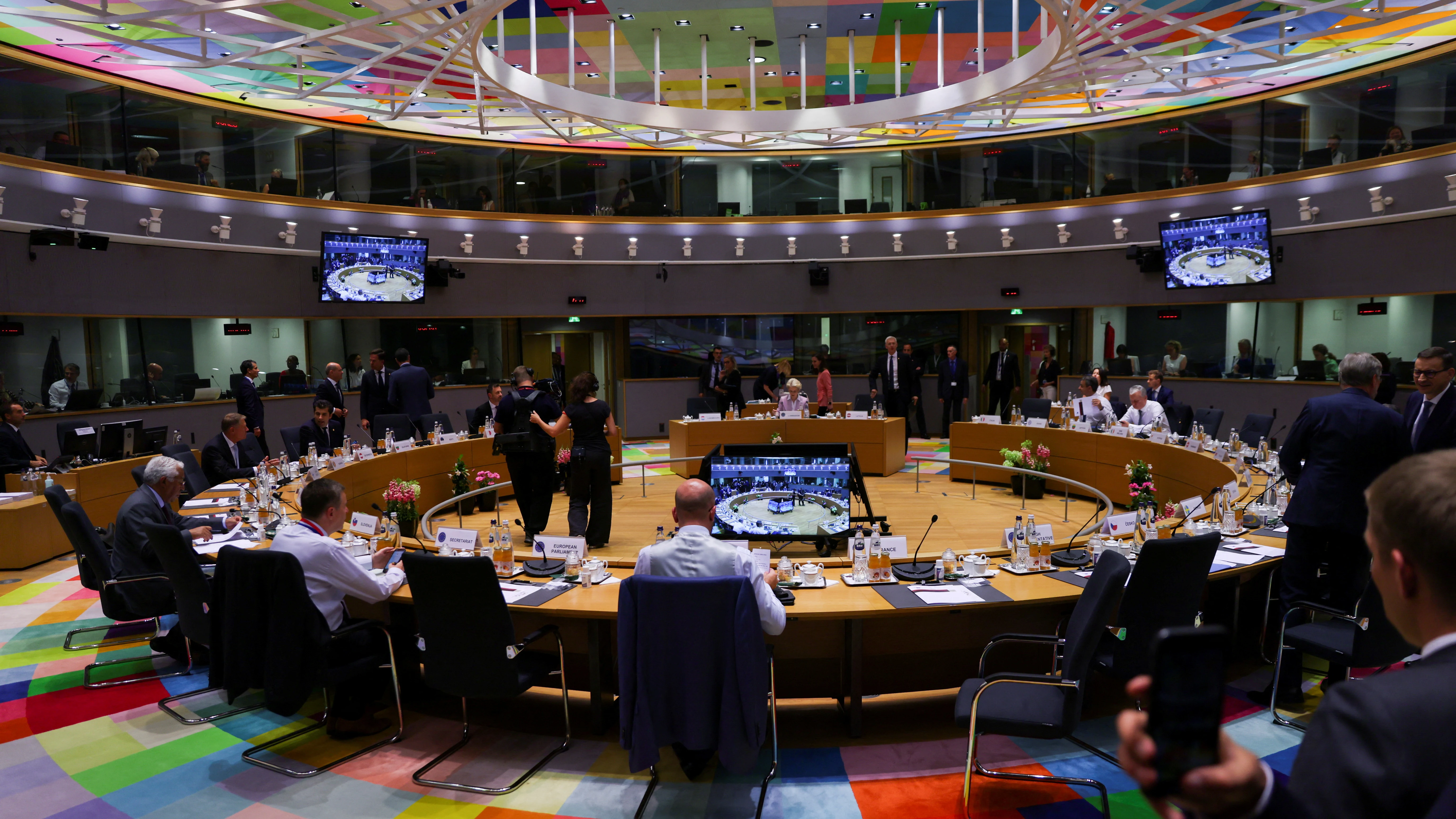 Imagen de archivo de una reunión del Consejo Europeo Imagen de archivo de una reunión del Consejo Europeo