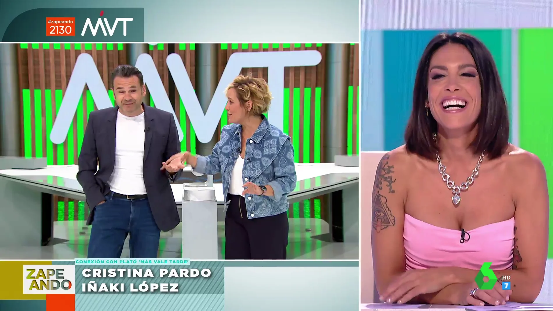 "Eres el suelo de laSexta": el divertido dardo de Iñaki López a Cristina Pardo sobre su altura con pullita a Jordi Évole