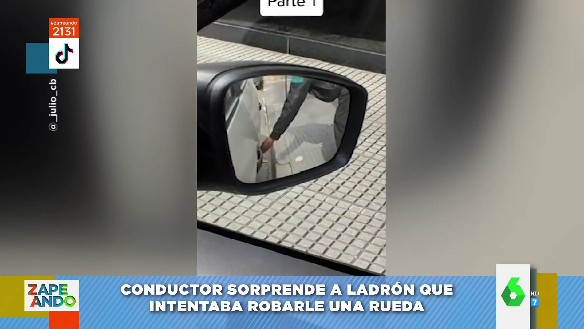 Vídeo viral del intento de robo de una rueda del coche