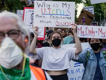 Protesta en Washington contra la decisión del Supremo de EEUU sobre el derecho al aborto