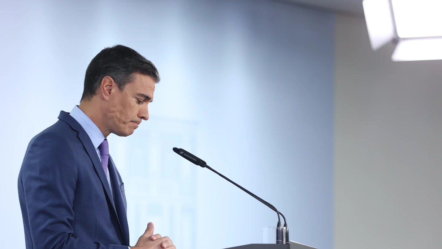 Pedro Sánchez, durante el anuncio del nuevo plan anticrisis del Gobierno Pedro Sánchez, durante el anuncio del nuevo plan anticrisis del Gobierno