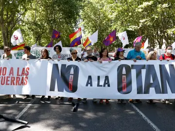 Manifestación en contra de la OTAN celebrada en Madrid
