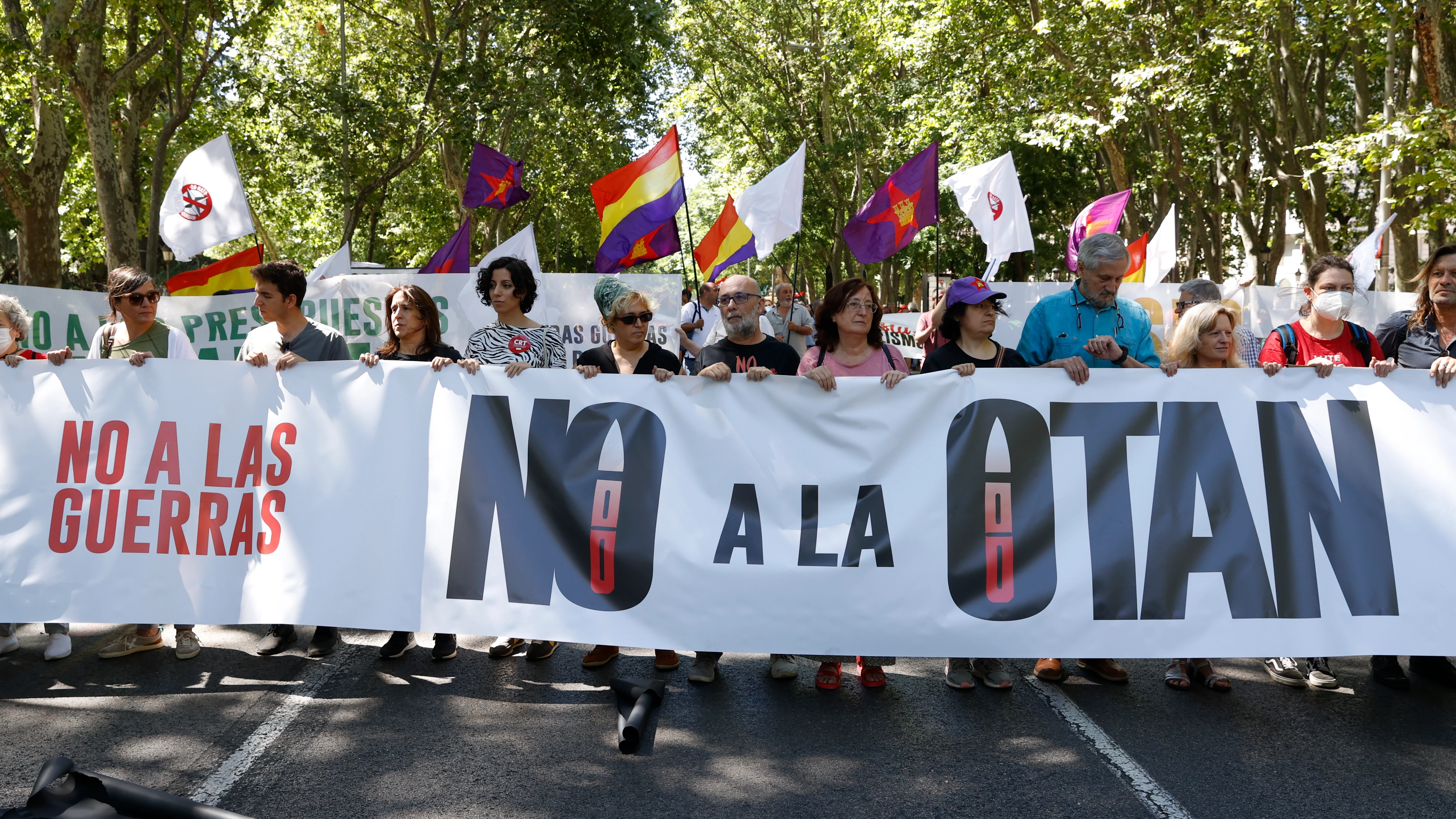 Manifestación en contra de la OTAN celebrada en Madrid