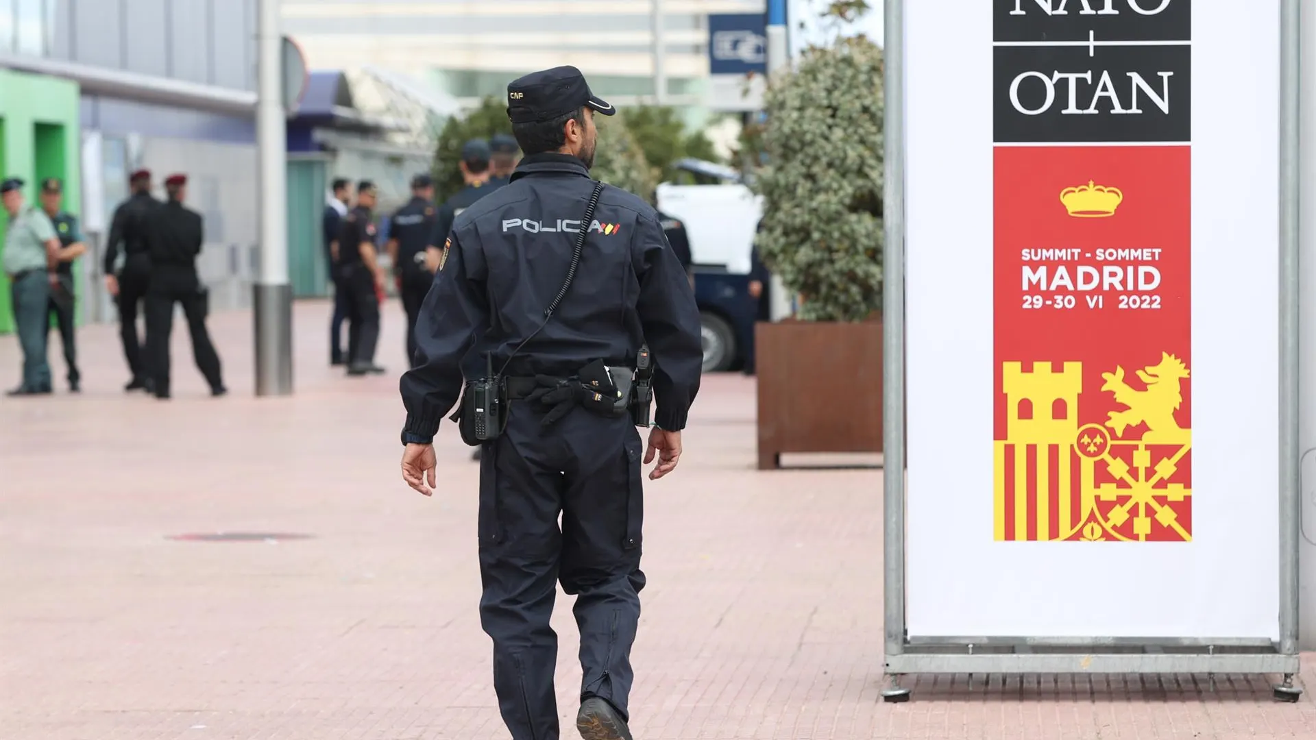 Medidas de seguridad en las instalaciones del recinto ferial IFEMA de Madrid.