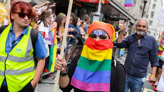 Imagen de archivo del Día del Orgullo 2019 en Londres Imagen de archivo del Día del Orgullo 2019 en Londres