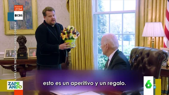 James Corden se cuela en el despacho de Joe Biden James Corden se cuela en el despacho de Joe Biden