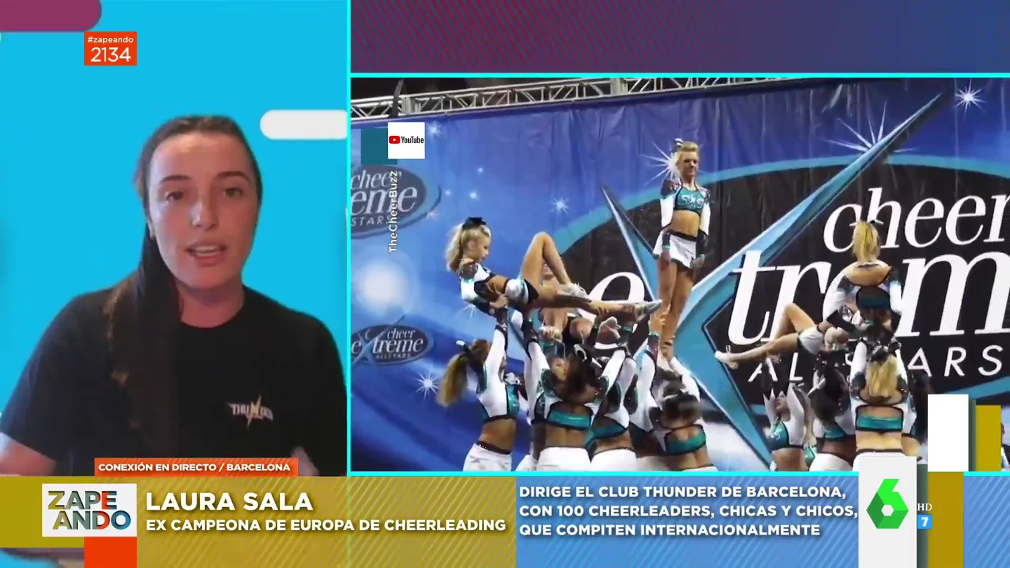 Por qué las animadoras siempre enseñan la barriga: la excampeona del mundo Laura Sala desvela el motivo en Zapeando Por qué las animadoras siempre enseñan la barriga: la excampeona del mundo Laura Sala desvela el motivo en Zapeando