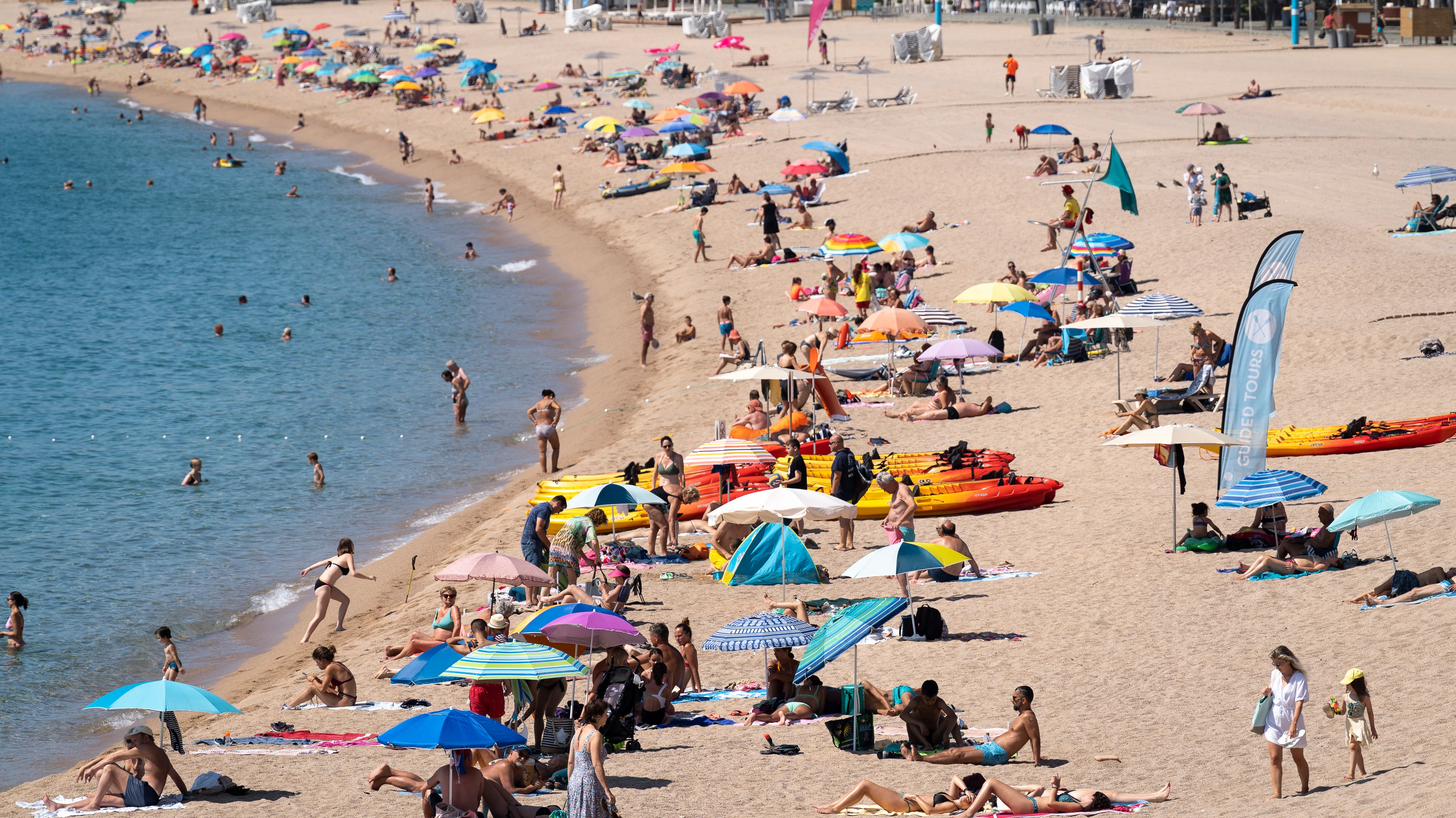 Vista de la playa de Platja d'Aro (Girona).