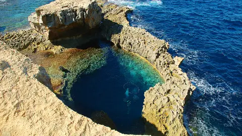 Blue Hole Dwejra. Gozo Blue Hole Dwejra. Gozo