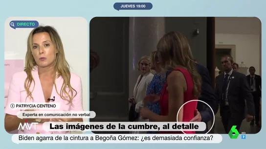 Una experta en comunicación no verbal analiza la actitud "bastante tocona" de Joe Biden con la reina Letizia y Begoña Gómez: "Se debe respetar el espacio personal e íntimo" Una experta en comunicación no verbal analiza la actitud "bastante tocona" de Joe Biden con la reina Letizia y Begoña Gómez: "Se debe respetar el espacio personal e íntimo"