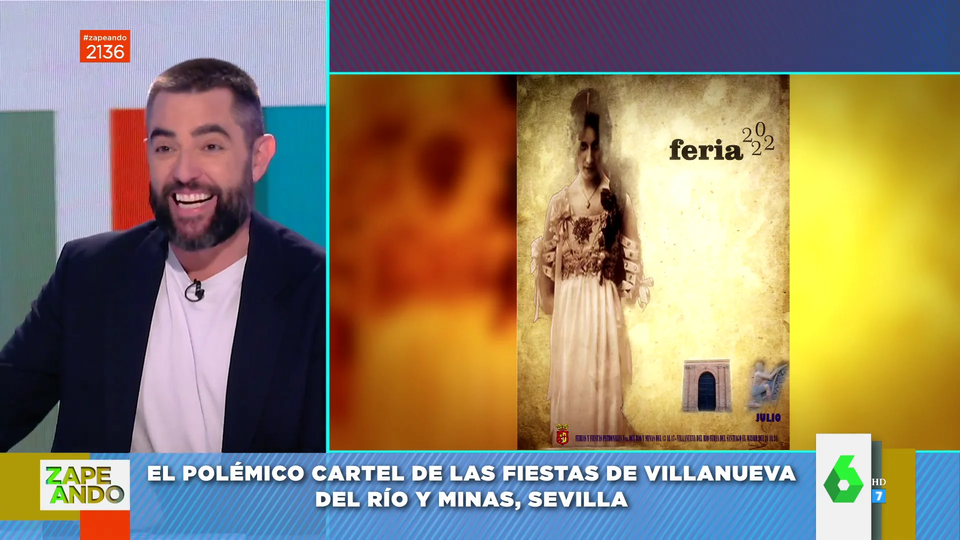 el tétrico cartel para anunciar las fiestas de Villanueva del Río y Minas