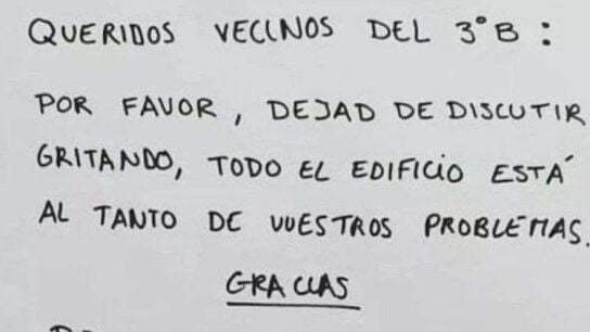 El l&iacute;o entre vecinos que se ha hecho viral en Twitter: "Todo el edificio est&aacute; al tanto de vuestros problemas"
