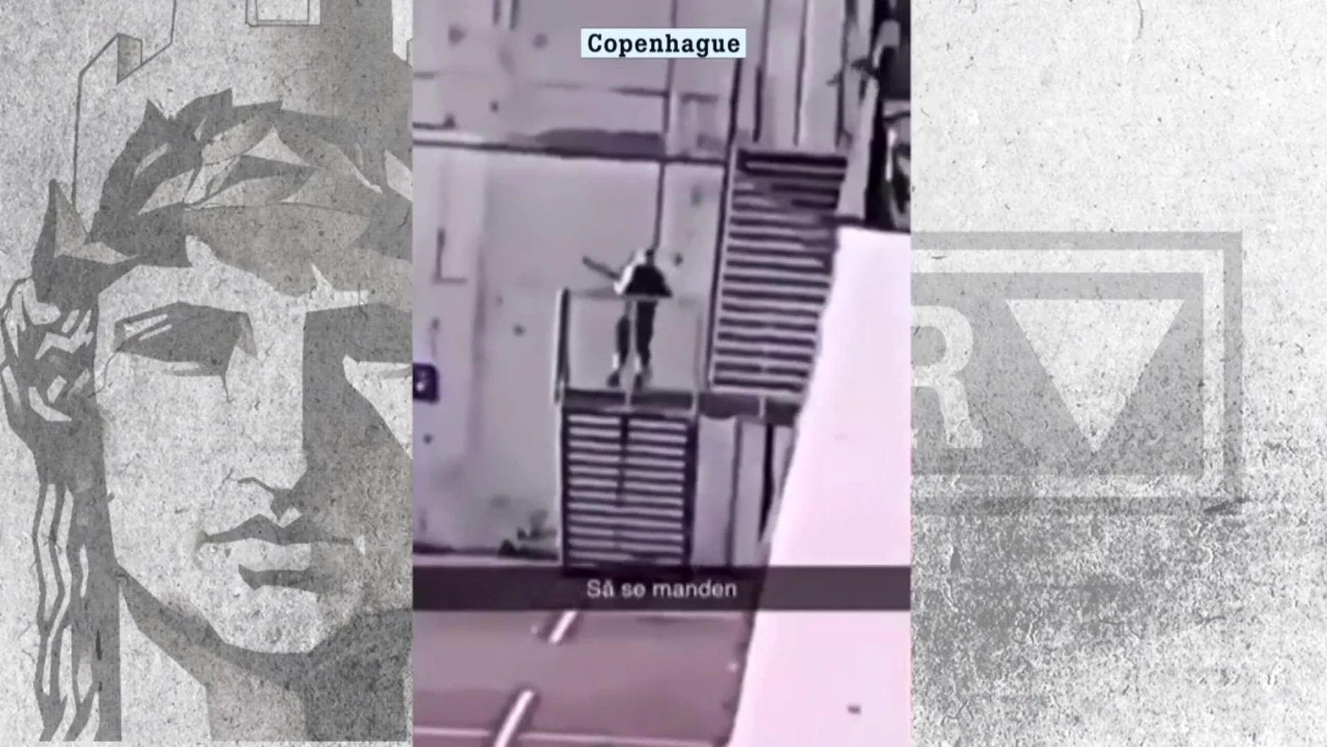 El vídeo del presunto autor del tiroteo en Copenhague portando un rifle en la mano