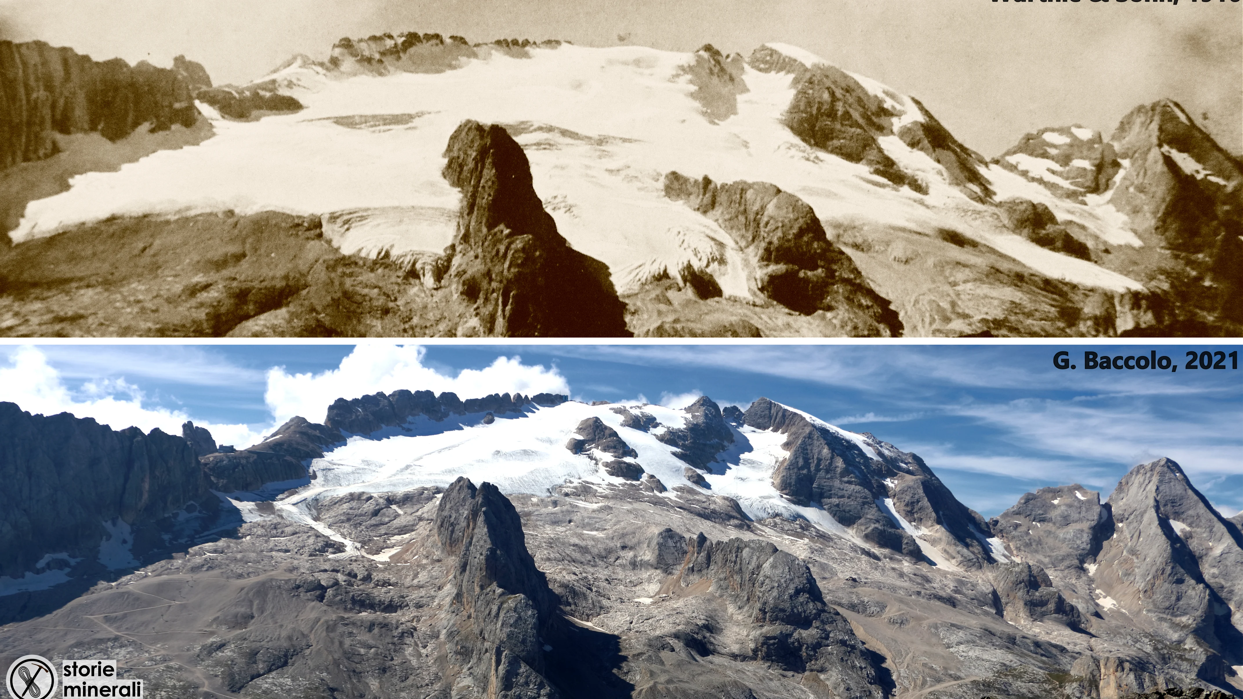 El antes y el después del desprendimiento del glaciar de la Marmolada, en Italia