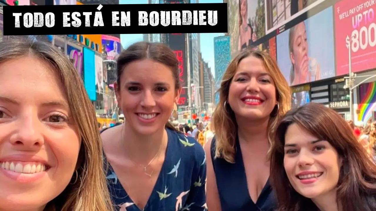 Irene Montero en Times Square