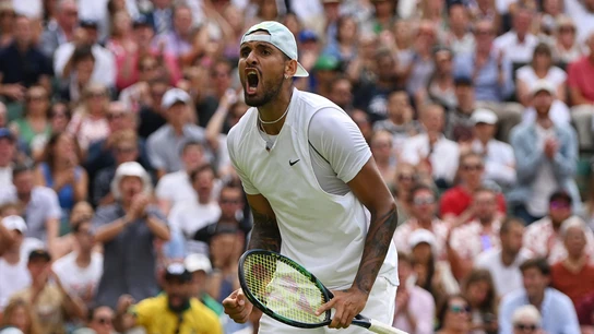Kyrgios en un partido de Wimbledon Kyrgios en un partido de Wimbledon