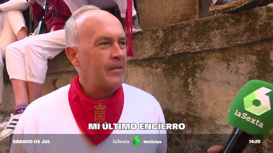 "Hoy es el último día que corro": las lágrimas de Vicente en su San Fermín definitivo Veteranos de los encierros