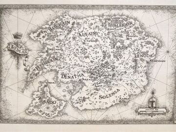 Mapa de Dreinlar, incluido en la novela 'La sombra de Dreinlar', de Bernard Torelló 