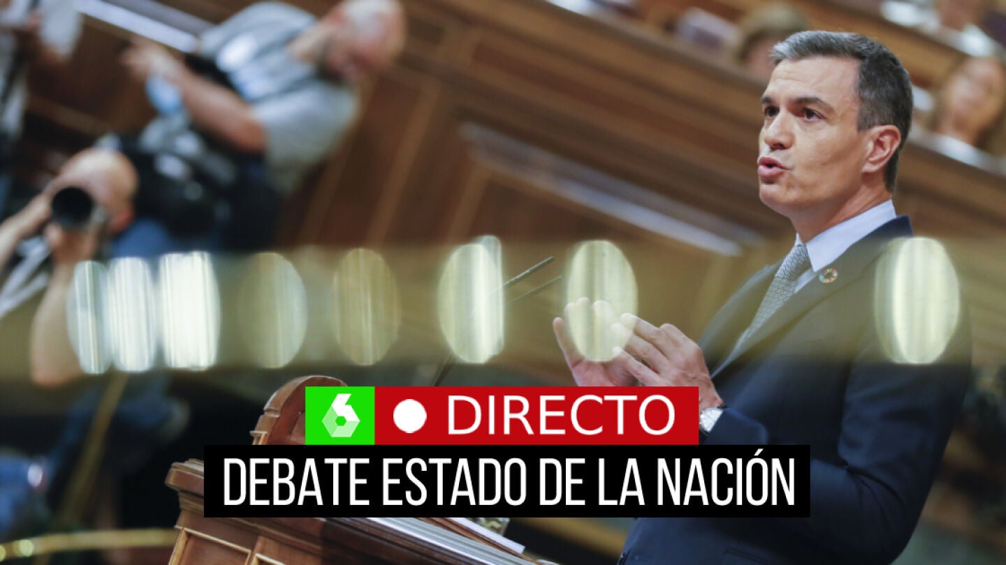 Pedro S&aacute;nchez, durante el debate del estado de la naci&oacute;n