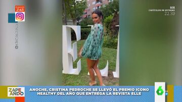 Cristina Pedroche recoge el galardón 'Icono Healthy' en los Premios Elle con un espectacular vestido