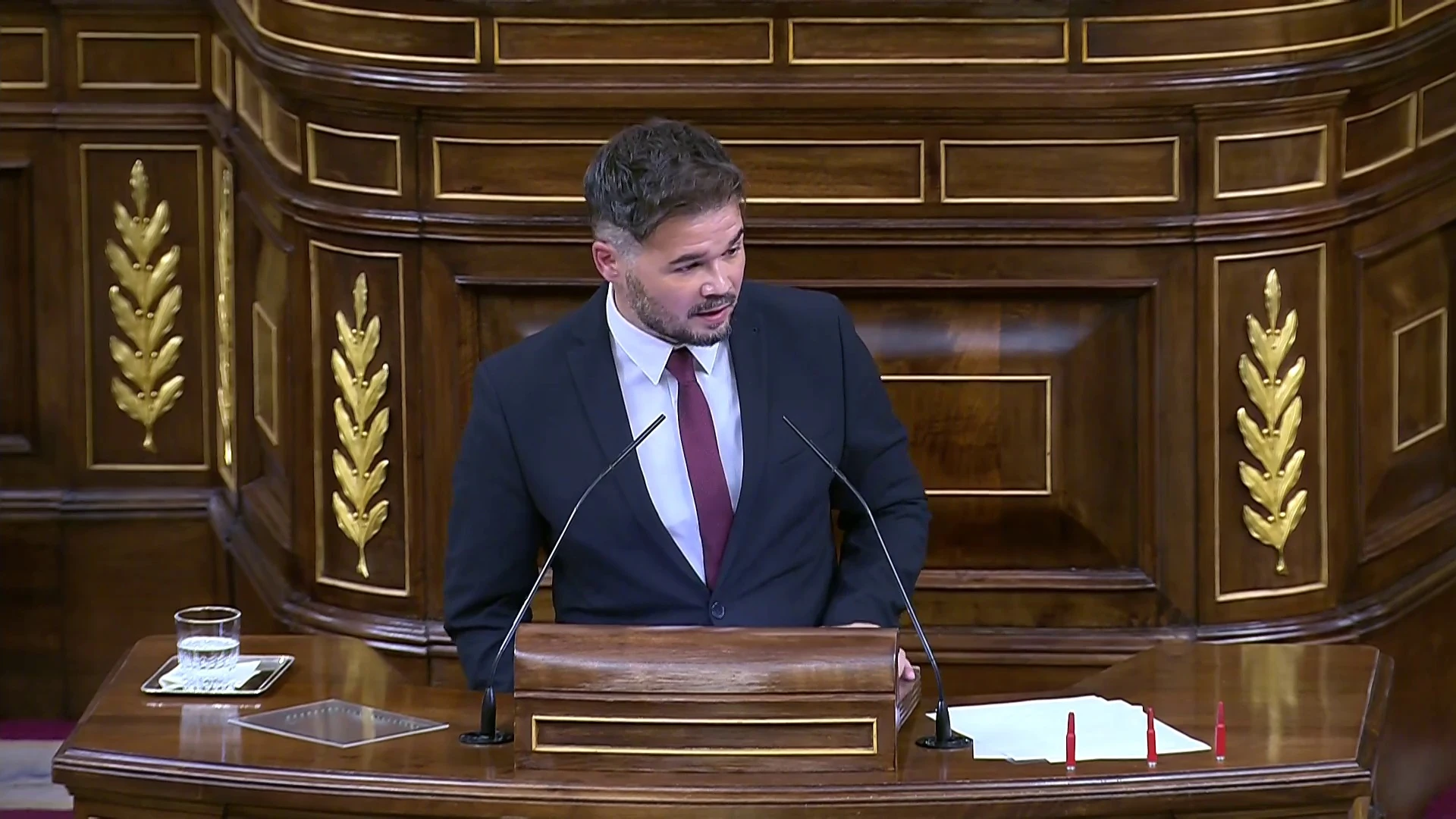 El portavoz de ERC en el Congreso, Gabriel Rufián