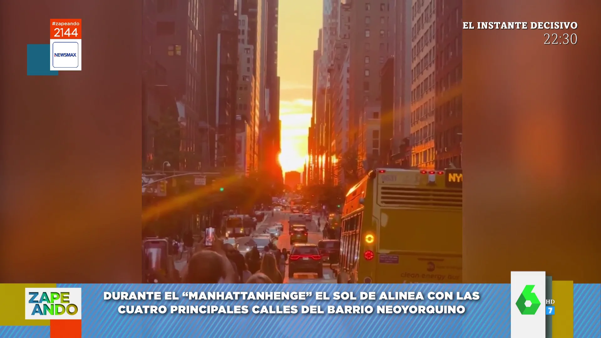 Así es el Manhattanhenge, la espectacular puesta de sol en Nueva York que enamora a todo el mundo