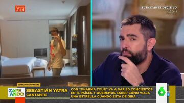 Surrealista entrevista a Sebastián Yatra: así muestra en directo cómo es su habitación de hotel y su espectacular bañera