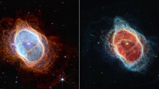 La nebulosa del Anillo del Sur a 2.500 años luz. La nebulosa del Anillo del Sur a 2.500 años luz.