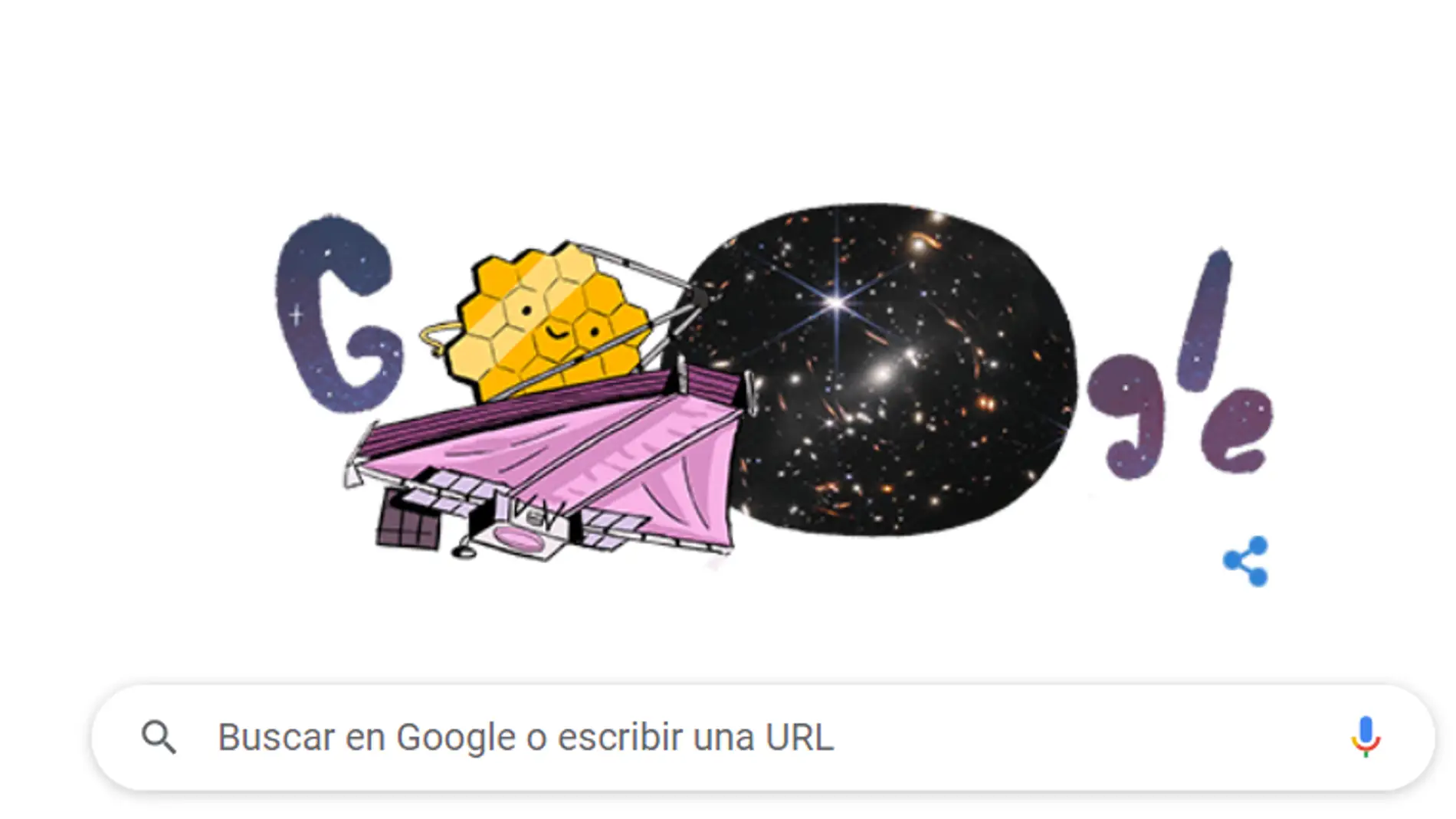 Google dedica su doodle a las imágenes del telescopio James Webb