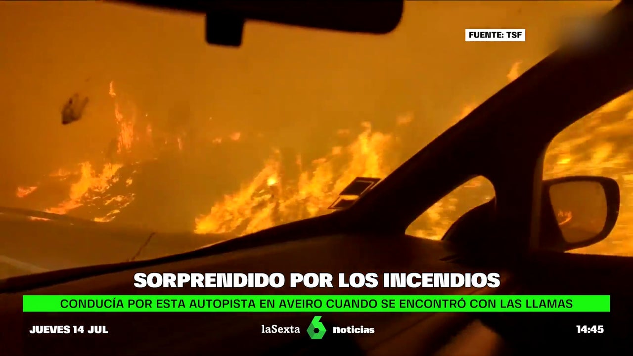 As impressionantes imagens de um jornalista a entrar num incêndio em Aveiro, Portugal