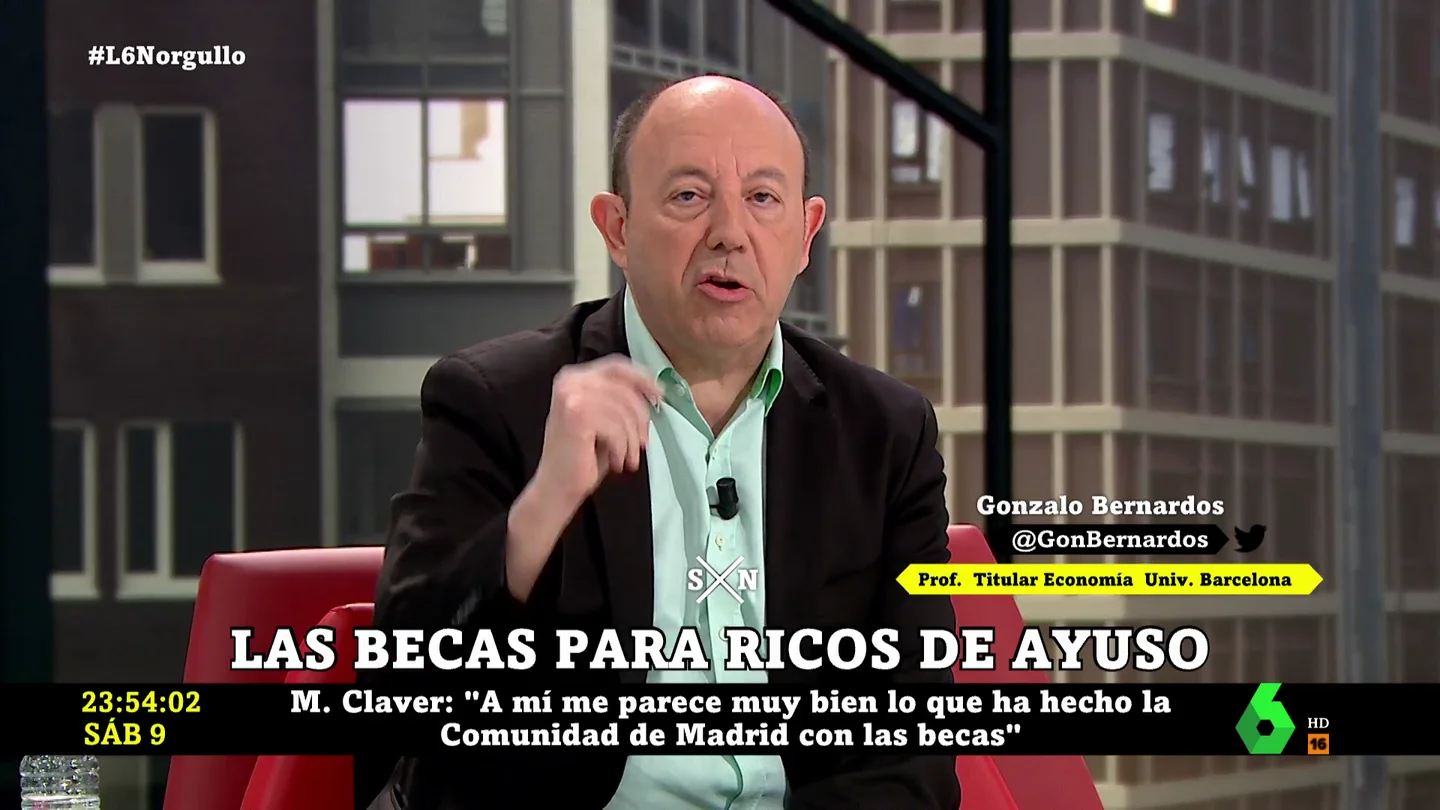 Gonzalo Bernardos sobre las becas para ricos de Ayuso Gonzalo Bernardos sobre las becas para ricos de Ayuso