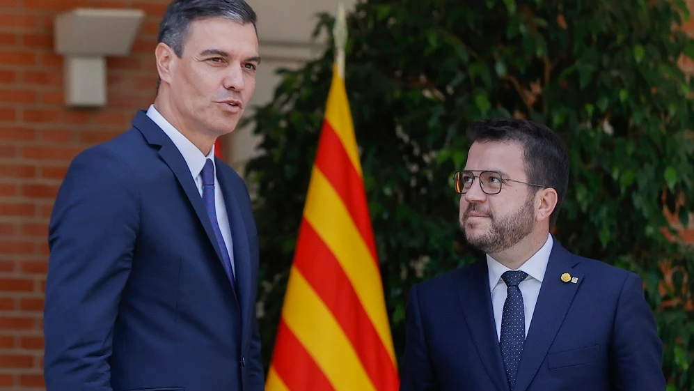 Pedro Sánchez y Pere Aragonés