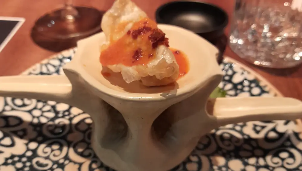 Gyoza de crema de chistorra en Le Macao