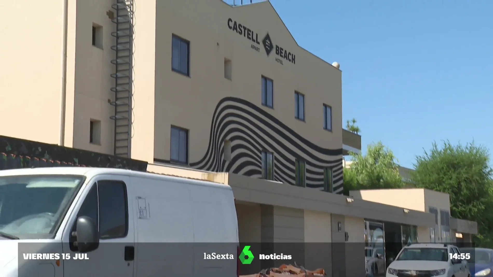 Imagen del hotel de Castelldefels donde se produjo un tiroteo