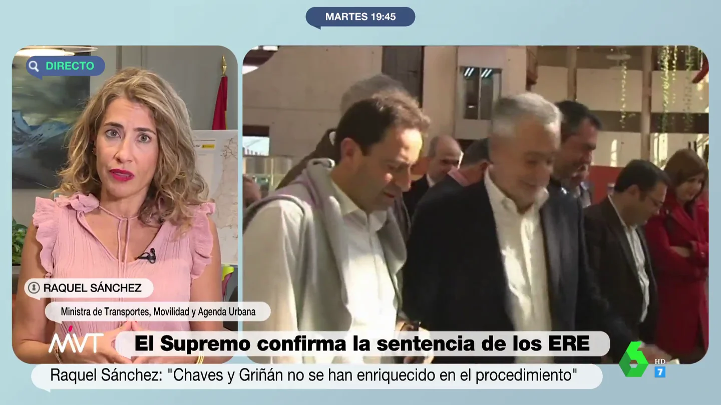 Raquel Sánchez: "Chaves y Griñán, a diferencia de responsables de otros partidos, no se han enriquecido con los ERE" Raquel Sánchez: "Chaves y Griñán, a diferencia de responsables de otros partidos, no se han enriquecido con los ERE"