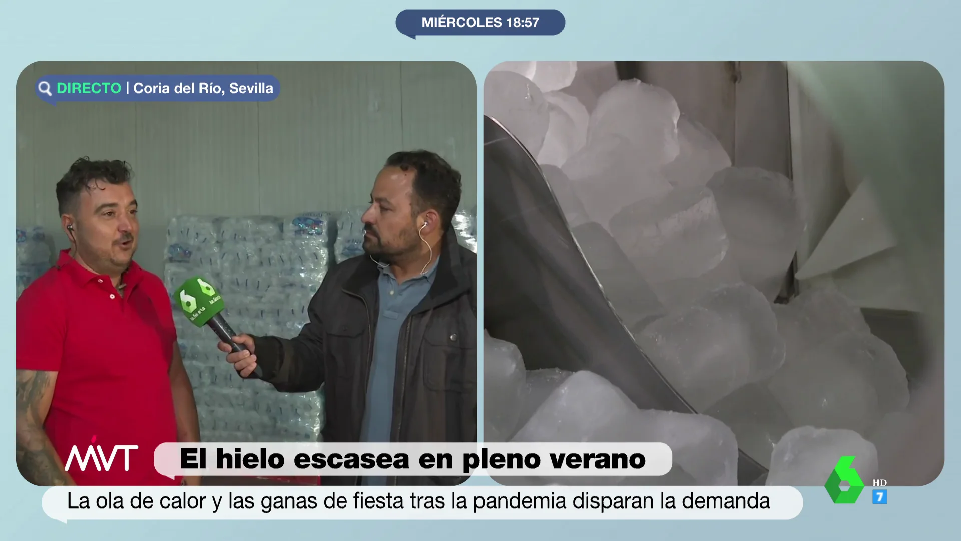  La advertencia de un fabricante de hielo en pleno verano: "Va a faltar, seguro"