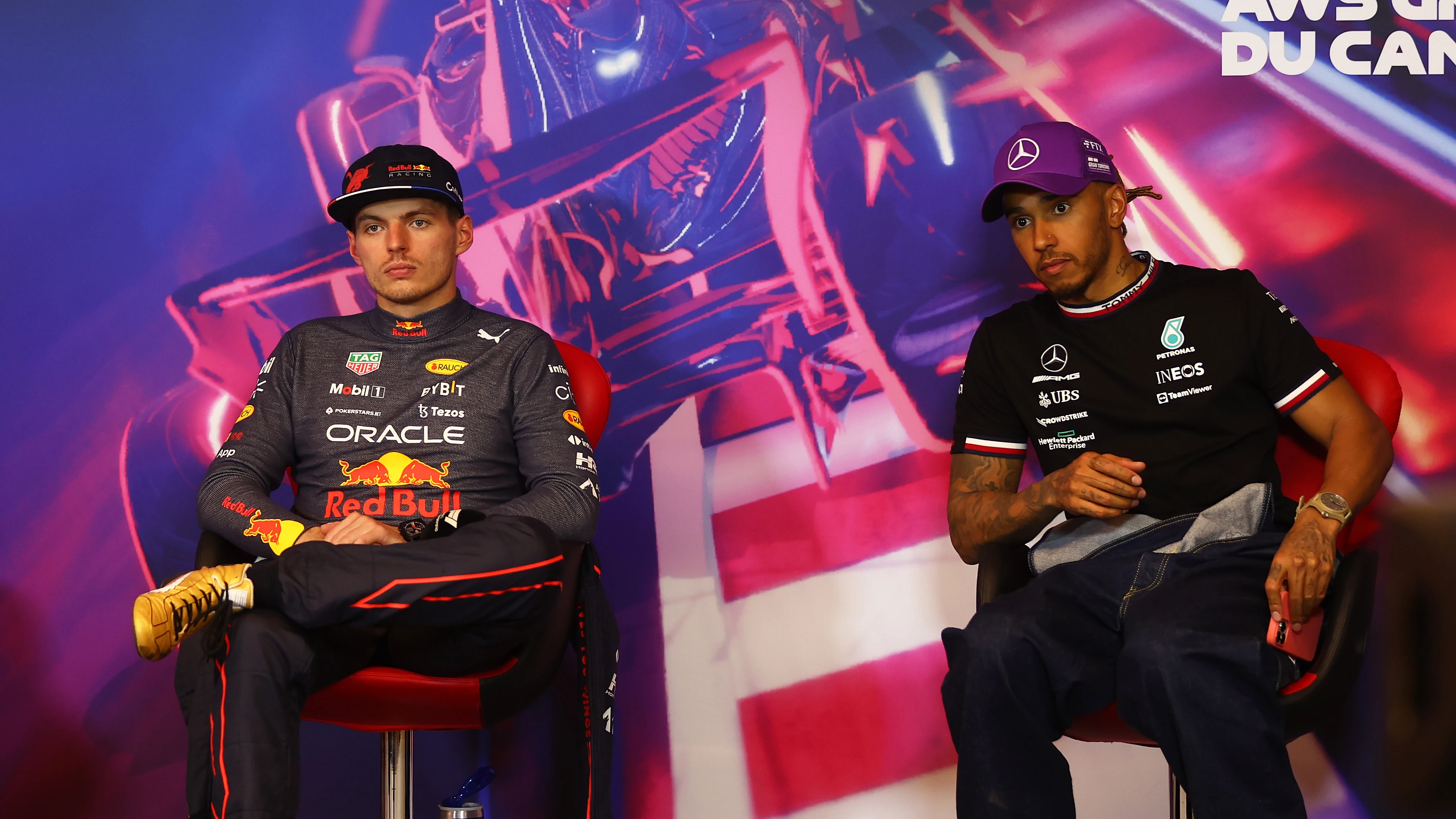 Max Verstappen y Lewis Hamilton