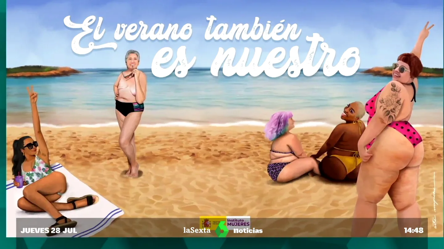 Así ven las mujeres el cartel de Igualdad que reivindica que "todos los cuerpos son válidos" en la playa Así ven las mujeres el cartel de Igualdad que reivindica que "todos los cuerpos son válidos" en la playa