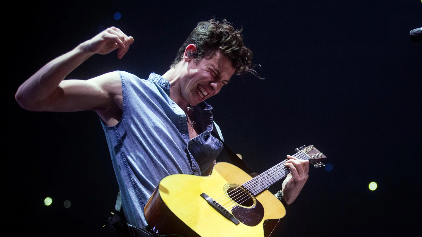 Shawn Mendes, durante un concierto Shawn Mendes, durante un concierto