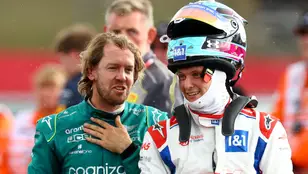 Sebastian Vettel y Mick Schumacher