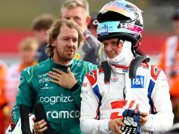 Sebastian Vettel y Mick Schumacher