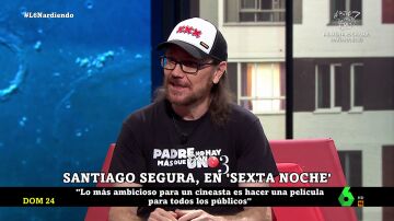 Santiago Segura, en laSexta Noche: "Tener a Sardà y Marhuenda es como un superhéroe de Marvel y otro de DC"