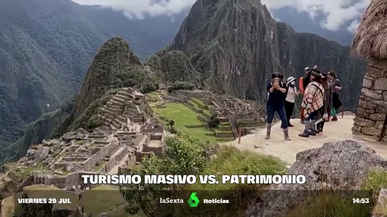 Turistas en Machu Picchu Turistas en Machu Picchu