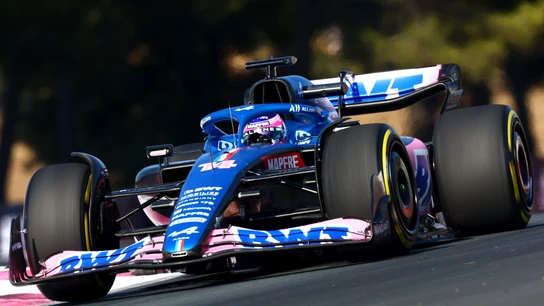 Fernando Alonso, rodando con su Alpine Fernando Alonso, rodando con su Alpine