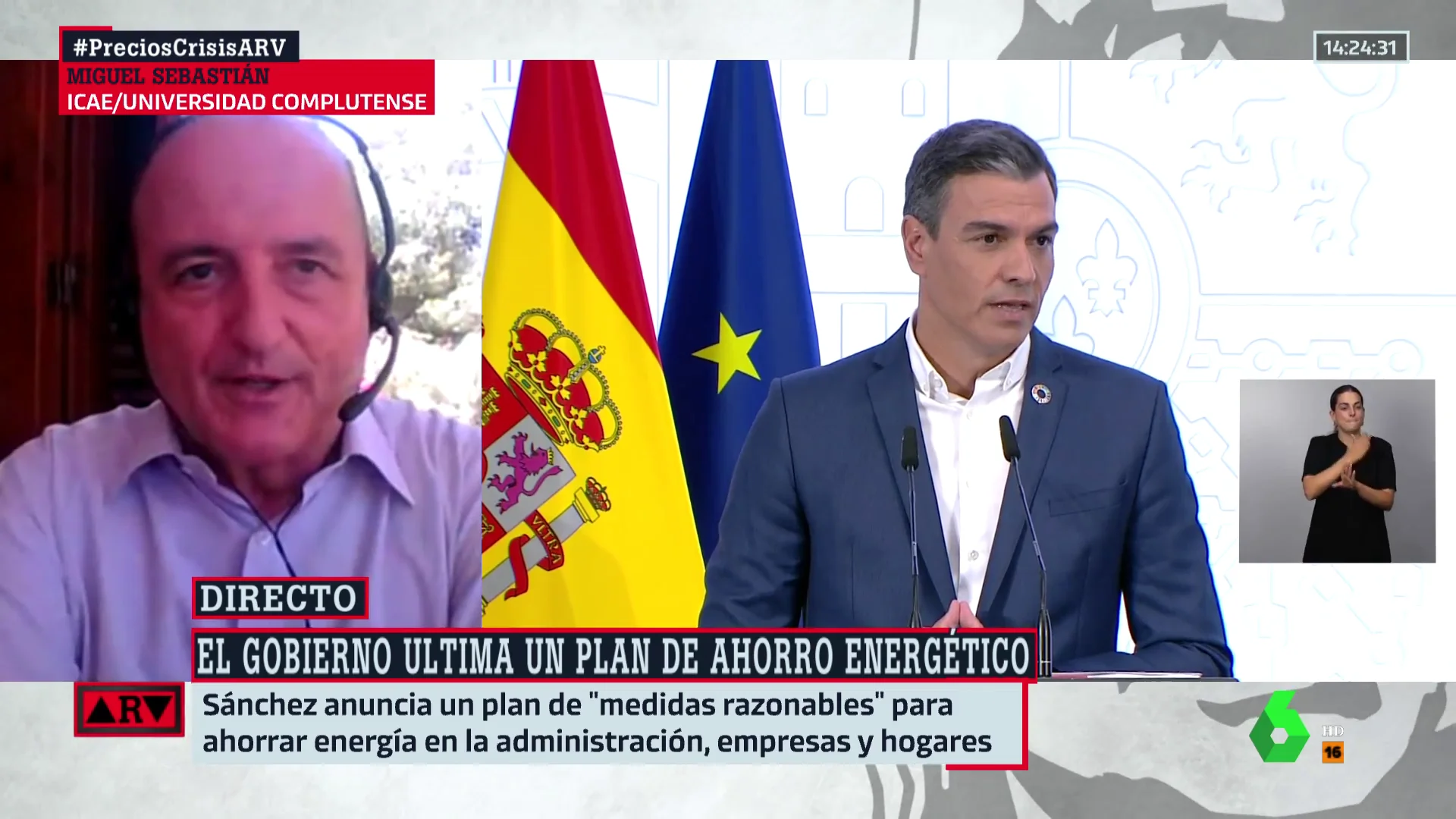 Miguel Sebastián celebra la petición de Sánchez sobre la corbata