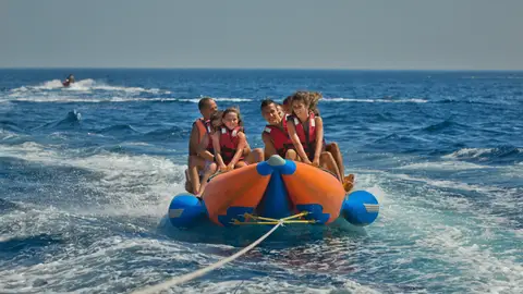 Banana boat en Eliat. Israel Banana boat en Eliat. Israel