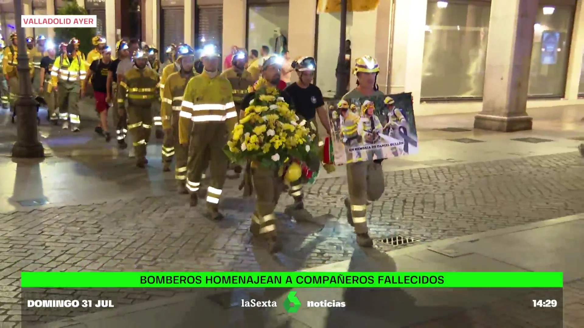 Momento del homenaje en Valladolid